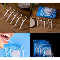 Kit com 50/100/150/200 Unidades de Fio Dental Infantil em Formato de Arco Ultra Fino para uma Limpeza Eficaz