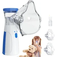 AIQUE Nebulizador Portátil Mini Inalador Silencioso Ultra-sônico Automático para Adultos e Crianças LEO BUY