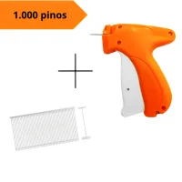 Aplicador de Tag Etiquetadora + 1000 Pinos Plásticos para Roupas e Tecidos Aplicadora Tags