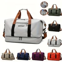 Bolsa De Viagem Impermeável De Grande Capacidade De Camada Dupla Leve E Com Zíper De Duffel De Ioga Ao Ar Livre