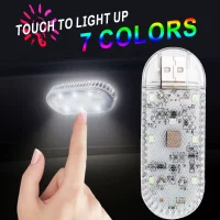 6LED Luzes de Toque Recarregáveis para Teto da Cúpula Carro com USB Carregamento Direto Lâmpadas de Leitura Mini
