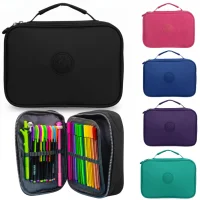 Estojo Escolar Box Juvenil Escola Organizador Grande 2 Compartimentos Porta Lápis Caneta Estojo Unissex